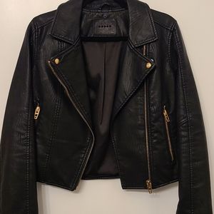 Black leather jacket